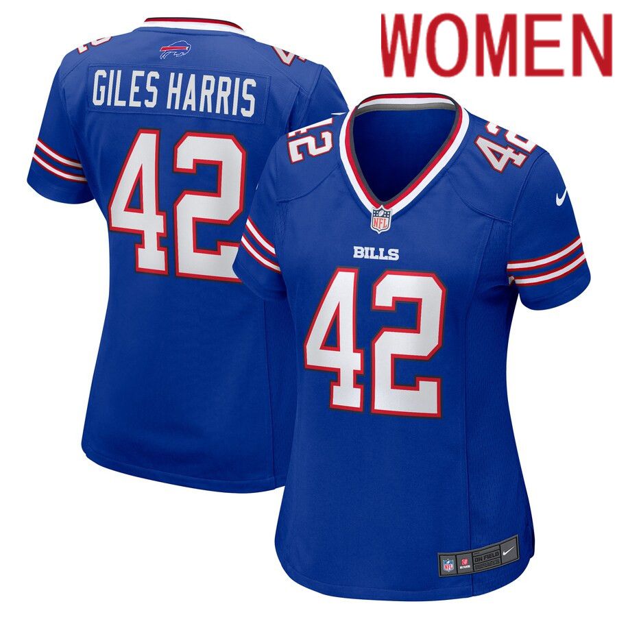 Women Buffalo Bills #42 Joe Giles-Harris Nike Royal Game NFL Jersey->women nfl jersey->Women Jersey